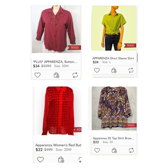 aparenza All overr emb button up top deep peach coral? 3/4 sleeves XL EUC - Picture 10 of 10